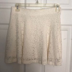 Off-white soft lace skirt
